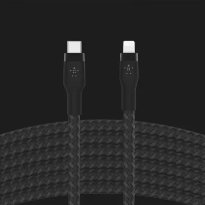 Кабель Belkin Braided Silicone USB-С to Lightning 1m (Black)